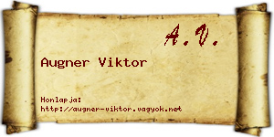 Augner Viktor névjegykártya